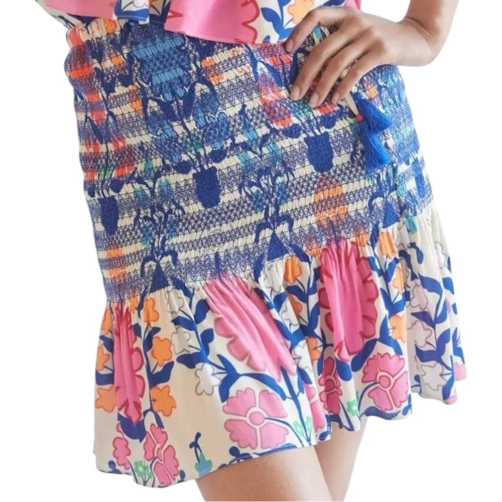 Anthropologie Plenty by Tracy Reese Flounced Floral Mini Skirt Flowy Small